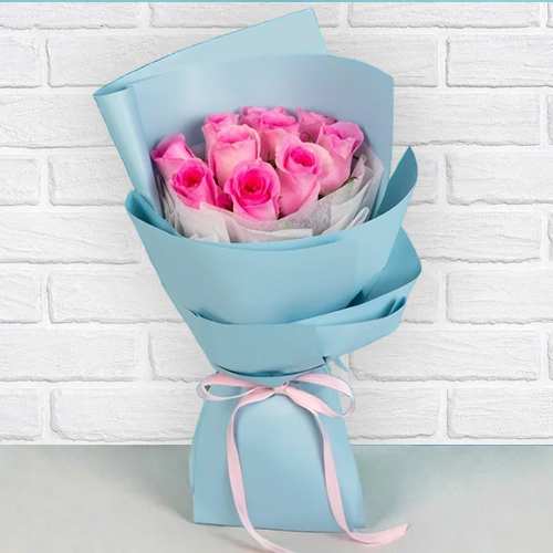 10 Pink Rose Bouquet