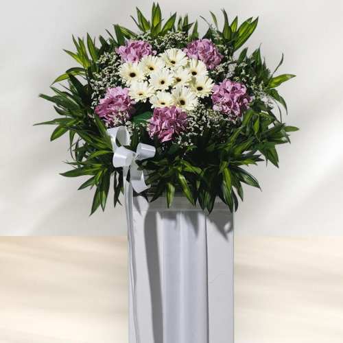 Serene Memorial Flower Wreath