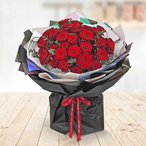 48 Stalk Red Rose Flower Bouque